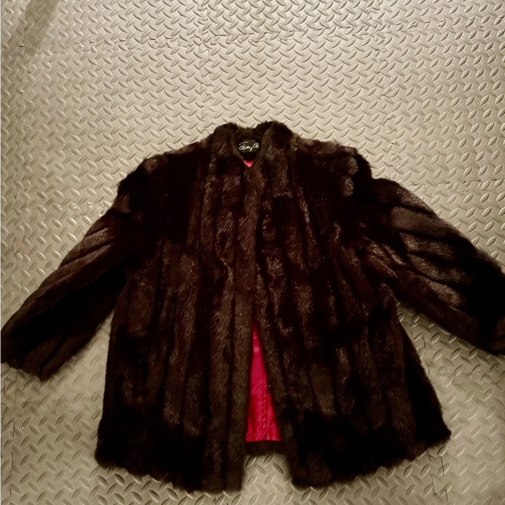 Brown vintage Fur Teddy Jacket by Betsy B
